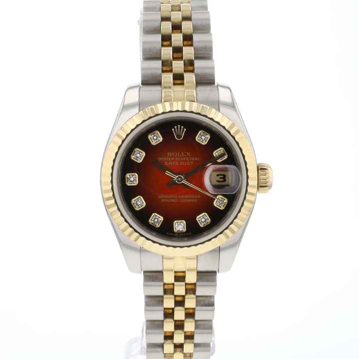  Rolex Lady-Datejust 26 Jubilee Steel/Gold Red Vignette Dial 