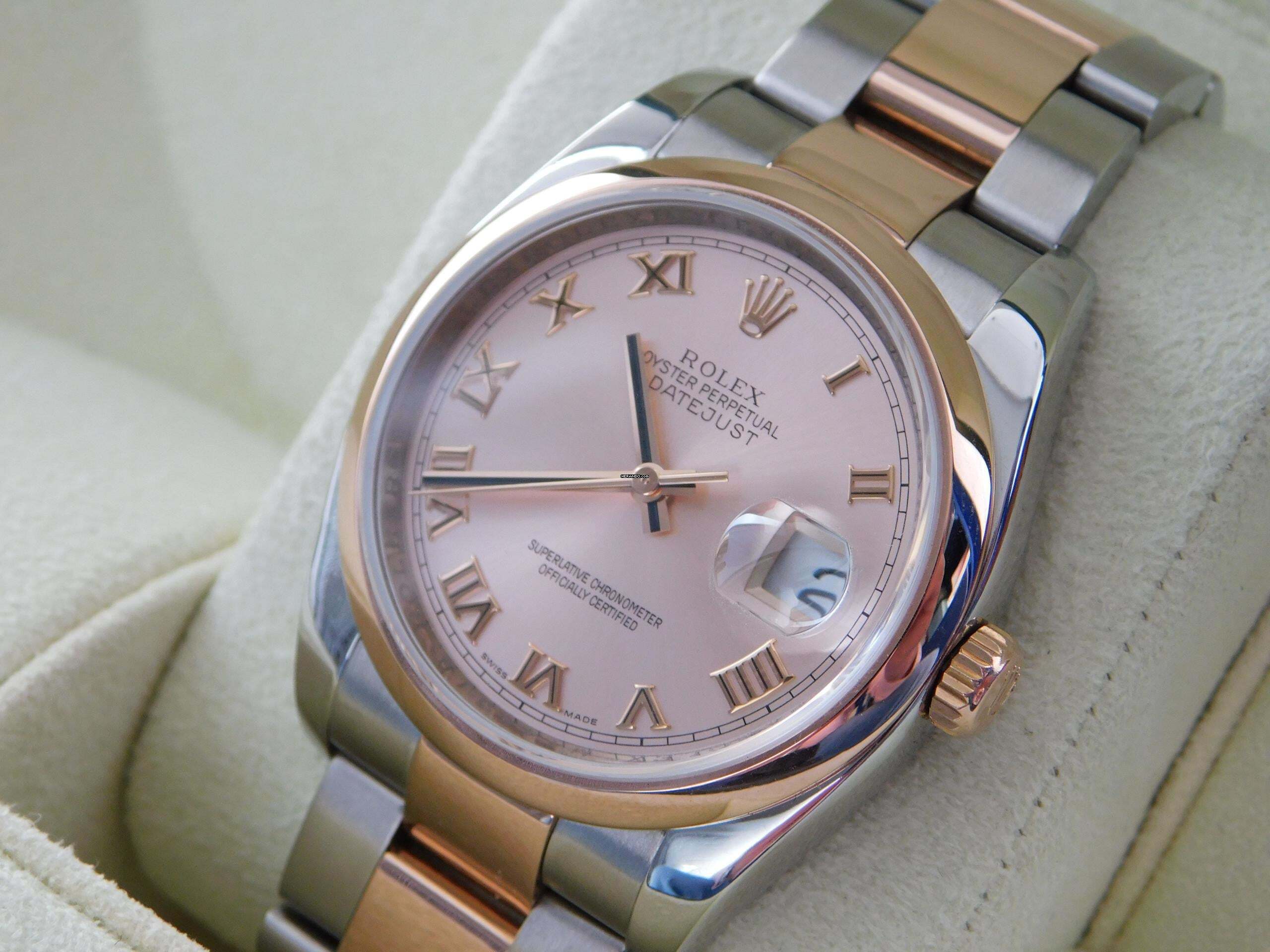 Rolex Datejust 36 116201 Automatik 2008 Gold/Stahl Sehr gut