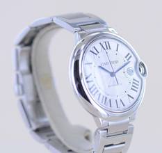 Thumbnail von Cartier Ballon Bleu 42mm Steel Automatic Klassiker Luxusuhr Silver roman dial 42mm