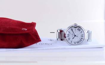 Thumbnail von Cartier Ballon Bleu 42mm Steel Automatic Klassiker Luxusuhr Silver roman dial 42mm