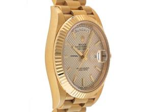 Thumbnail von Rolex Day-Date 40 Ref.228238 2017 LC 100 Full Set original unpoliert Day-Date 18kt Gelbgold Honeycomb Dial