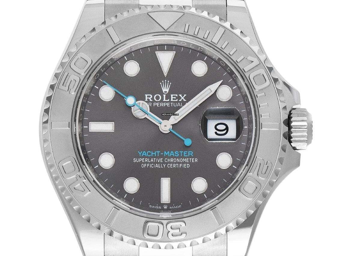 Rolex Yacht-Master 40 Ref.126622 2019 LC 100 Full Set wie Neu Yacht-Master Rhodium Stahl 950 Platin