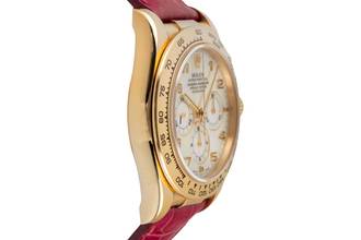 Thumbnail von Rolex Daytona Chronograph 18k Gold MOP Dial Herrenuhr Ref. 16518 B&P 1999 LC100