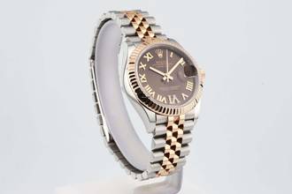 Thumbnail von Rolex Datejust 31 Chocolate Roman Dial - Jubilee Bracelet - Diamonds 278271 2022