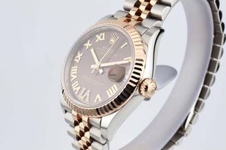 Thumbnail von Rolex Datejust 31 Chocolate Roman Dial - Jubilee Bracelet - Diamonds 278271 2022