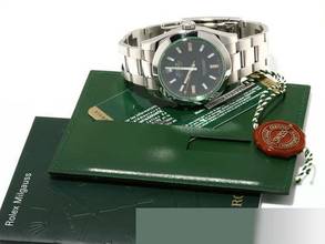 Thumbnail von Rolex Milgauss 116400gv 2013 Edelstahl Automatik Stahl Grün Green