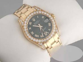 Thumbnail von Rolex Pearlmaster 34 81158 2016 Gelbgold 750 Diamanten Automatik Gold Medium