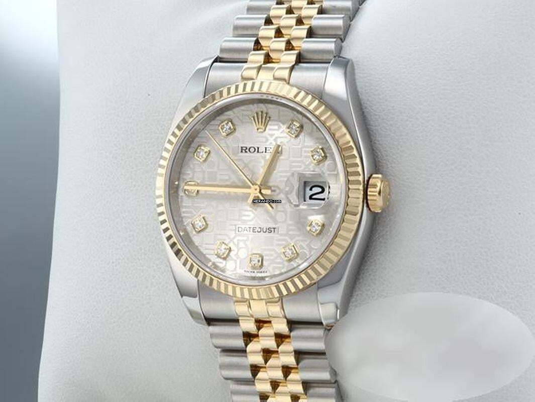 Rolex Datejust 36 36mm 116233 2018 Diamanten Stahl Gelbgold 750 Automatik