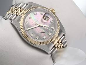 Thumbnail von Rolex Datejust 36 36mm 116233 2013 Perlmutt Diamanten Stahl Gelbgold 750 Automatik Stainless Steel 18kt Yellow Gold Jubilé-band Chronometer Oyster