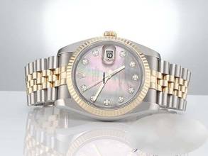 Thumbnail von Rolex Datejust 36 36mm 116233 2013 Perlmutt Diamanten Stahl Gelbgold 750 Automatik Stainless Steel 18kt Yellow Gold Jubilé-band Chronometer Oyster