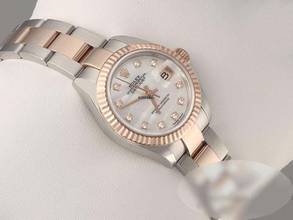 Thumbnail von Rolex Lady-Datejust 28mm 279171 Edelstahl Rosegold 750 Diamanten Automatik Gold