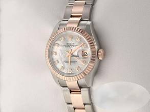 Thumbnail von Rolex Lady-Datejust 28mm 279171 Edelstahl Rosegold 750 Diamanten Automatik Gold