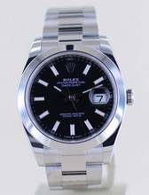 Thumbnail von Rolex Datejust 41 Black Stick Dial B+P 126300 Automatic schwarz Top