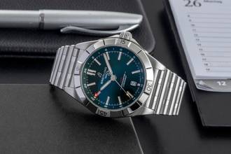 Thumbnail von Breitling Chronomat GMT 40 Stahl Automatik Ref. A32398101B1A1 Box & Papiere