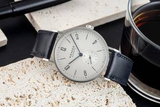 Thumbnail von NOMOS Tangente 38 Glashütte Tangente 38 Stahl Handaufzug Herrenuhr Ref. 165 B&P 2022