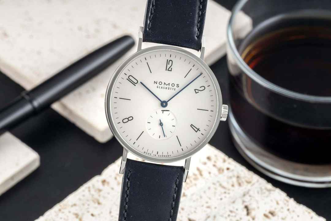  NOMOS Tangente 38 Glashütte Tangente 38 Stahl Handaufzug Herrenuhr Ref. 165 B&P 2022 