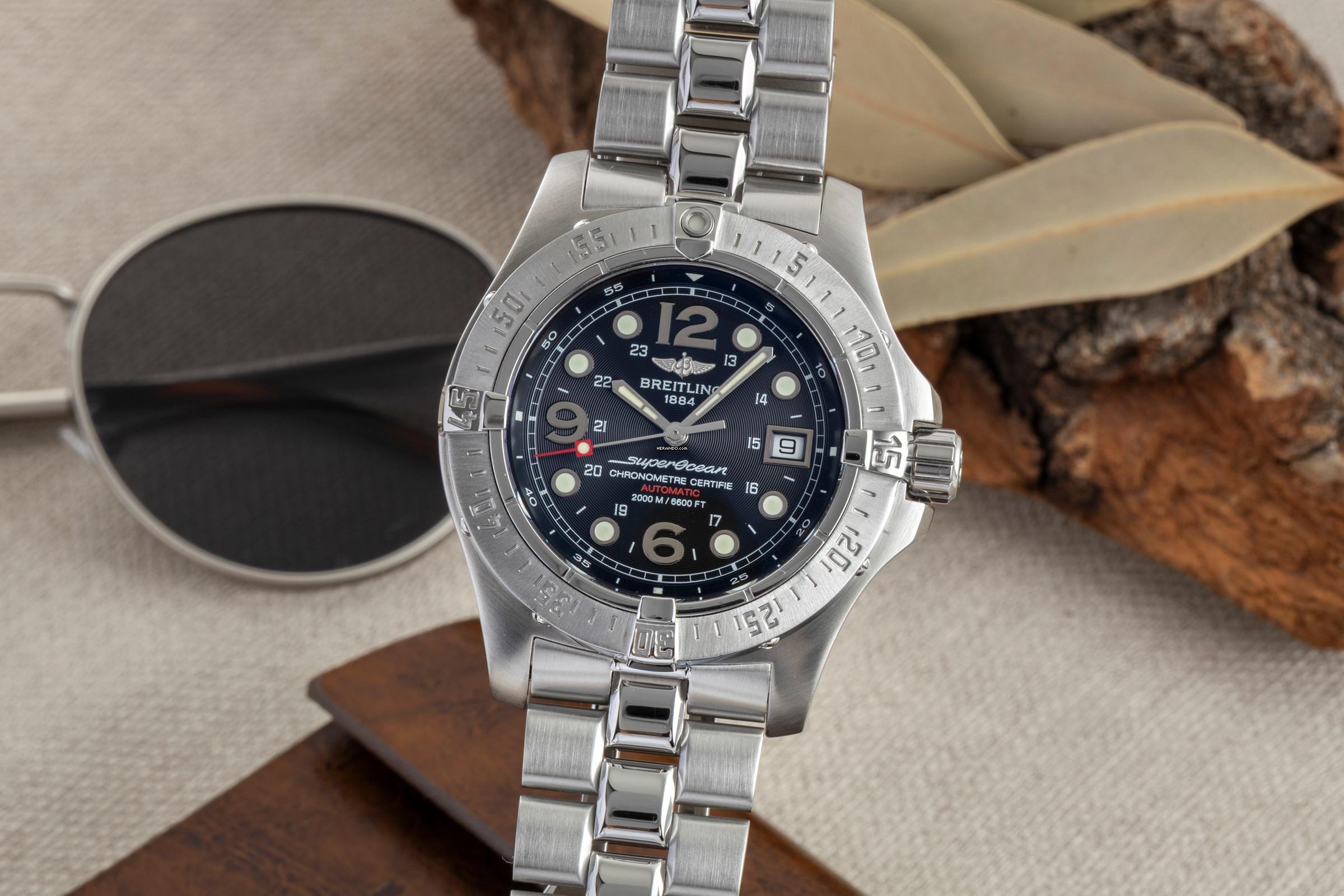 Breitling Superocean Steelfish Chronometre 2000M Steelfish Stahl Automatik Ref. A17390 B&P