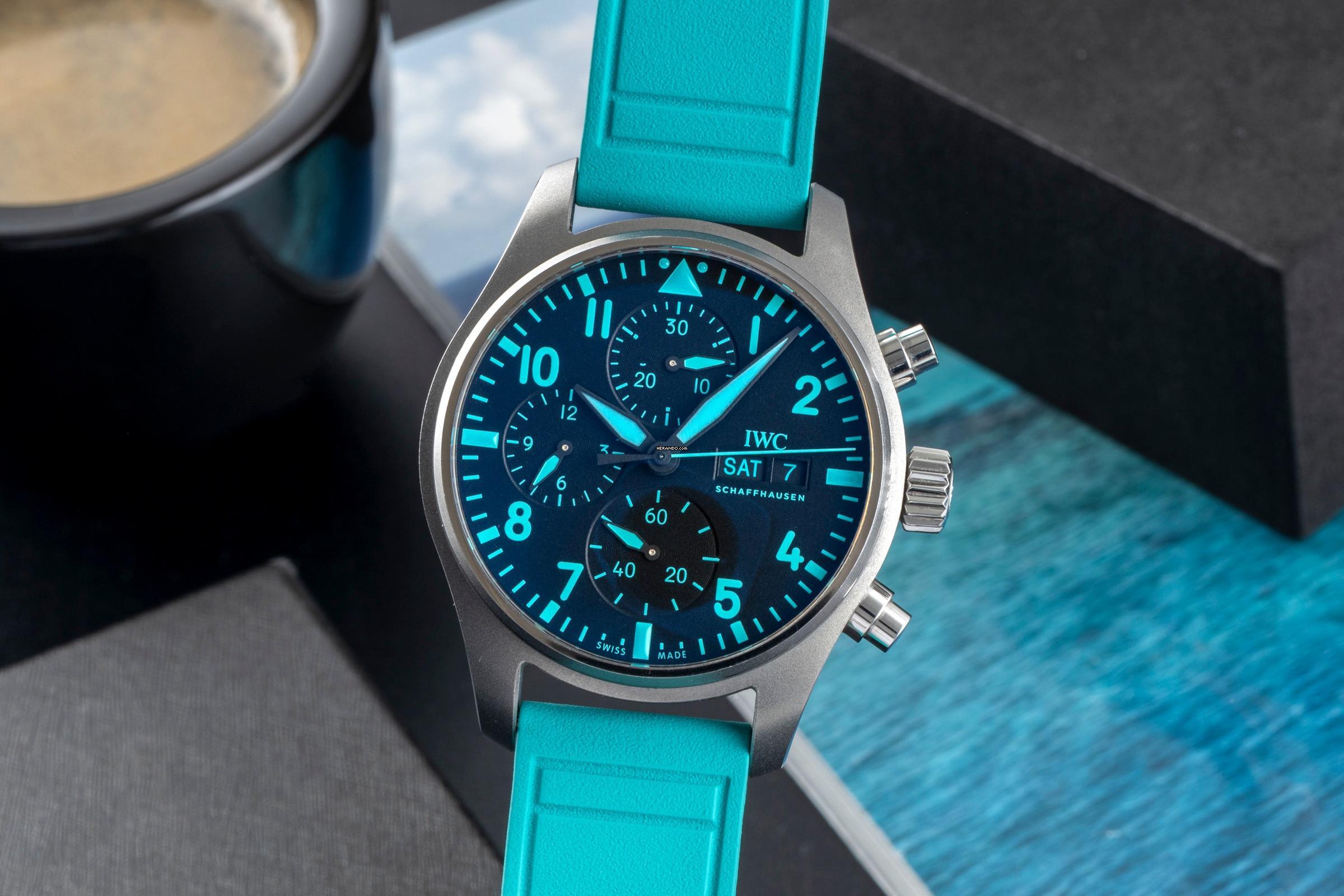 IWC Fliegeruhr Chronograph Pilot Chronograph 41 AMG Petronas Titan Automatik Ref. IW388108 B&P 2022