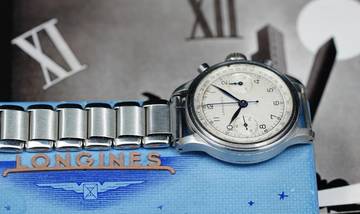 Thumbnail von Longines RARE 13ZN WATERPROOF CHRONOGRAPH REF 3870 FROM 1941 VINTAGE
