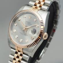 Thumbnail von Rolex Datejust 36 Diamonds 116231 Stahl RoséGold 18k/750 Box+docs Ungetragen verklebt!