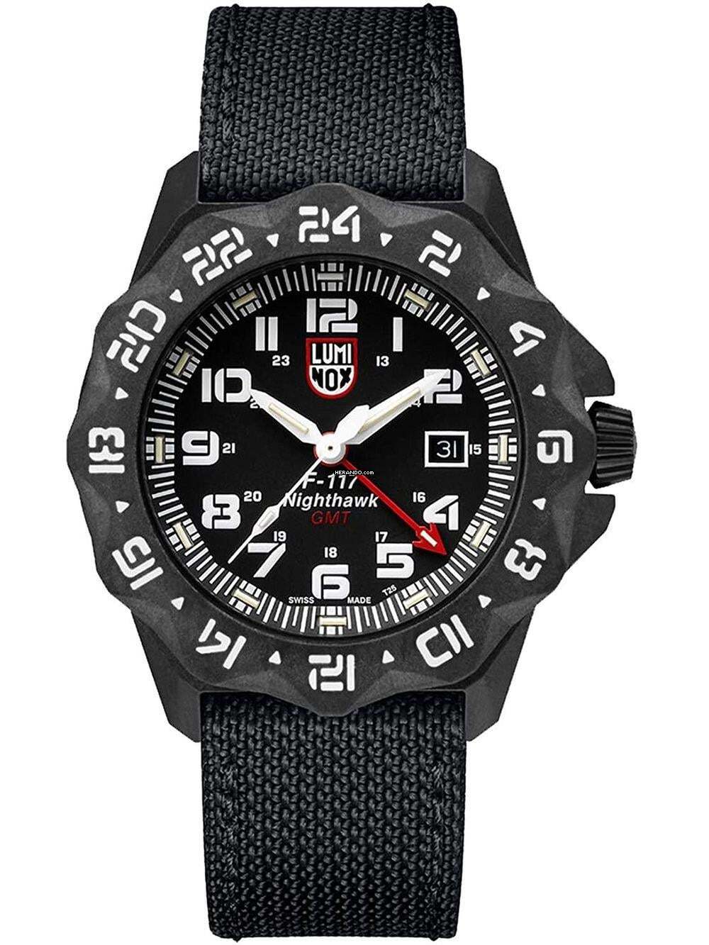 Luminox F-117 Nighthawk XA.6441 F-117 Nighthawk GMT メンズウォッチ 44mm 20ATM