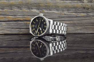 Thumbnail von Omega Genève Dynamic Automatic Black Tritium 5200.50 Vintage Military