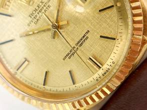 Thumbnail von Rolex Day-Date 36 36mm Vintage Solid Gold Linen Sigma Dial 1803 1803