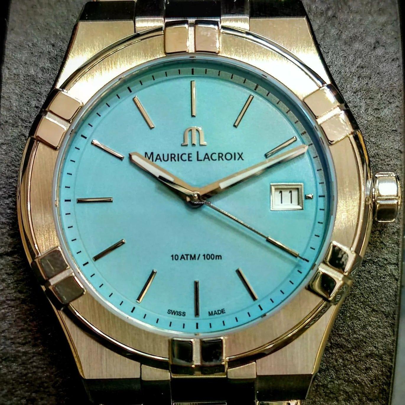 Maurice Lacroix AIKON Quartz Édition Couleurs NOUVEAU EN ENSEMBLE COMPLET