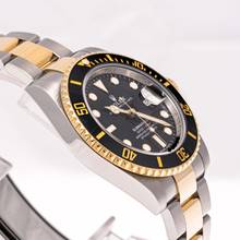 Thumbnail von Rolex Submariner Date 40 Steel Gold Black – 116613LN – like NEW – 12/2017 Full Set Lc100