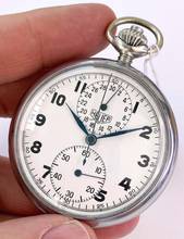 Thumbnail von Orologio da tasca vintage Heuer con cronografo in acciaio 52mm