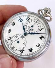 Thumbnail von Orologio da tasca vintage Heuer con cronografo in acciaio 52mm