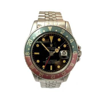  Rolex GMT-Master 1675 Edelstahl ca. 1966 Gold writing and Glossy Dial Long E 