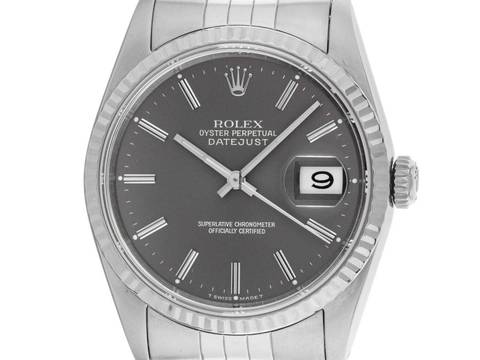 Rolex Datejust 36 Ref.16234 1991 Full Set sehr gut Vintage Datejust Stahl 18kt Weißgold