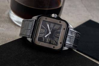 Thumbnail von Cartier Santos 100 Edelstahl / Titan Automatik Ref. W2020010 Papiere