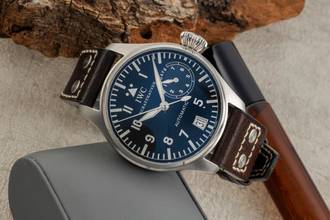 Thumbnail von IWC Große Fliegeruhr Schaffhausen Big Pilot Automatik 7 Days Edelstahl Herrenuhr Ref. IW500201