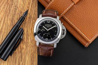 Thumbnail von Panerai Luminor 1950 10 Days GMT Stahl Automatik Herrenuhr Ref. PAM00270 B&P