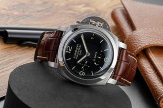 Thumbnail von Panerai Luminor 1950 10 Days GMT Stahl Automatik Herrenuhr Ref. PAM00270 B&P