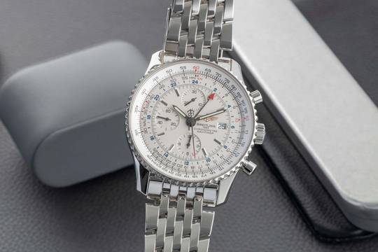  Breitling Navitimer World Chronograph Stahl Automatik Ref. A24322 Papiere 2019 