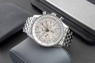 Thumbnail von Breitling Navitimer World Chronograph Stahl Automatik Ref. A24322 Papiere 2019