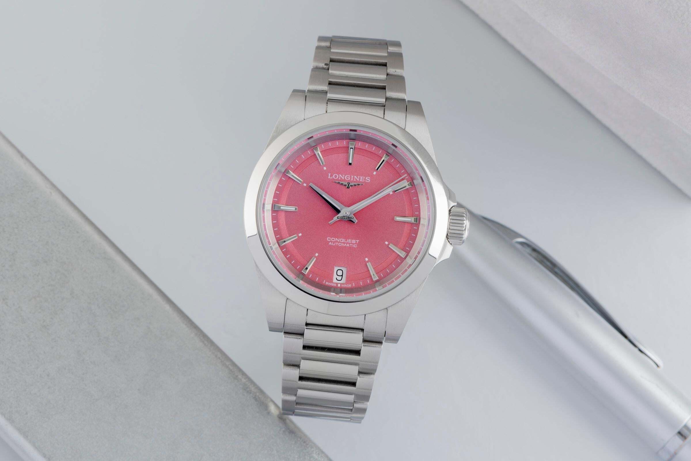 Longines Conquest Stahl Automatik Damenuhr Ref. L3.430.4.99.6 Box & Papiere 2024