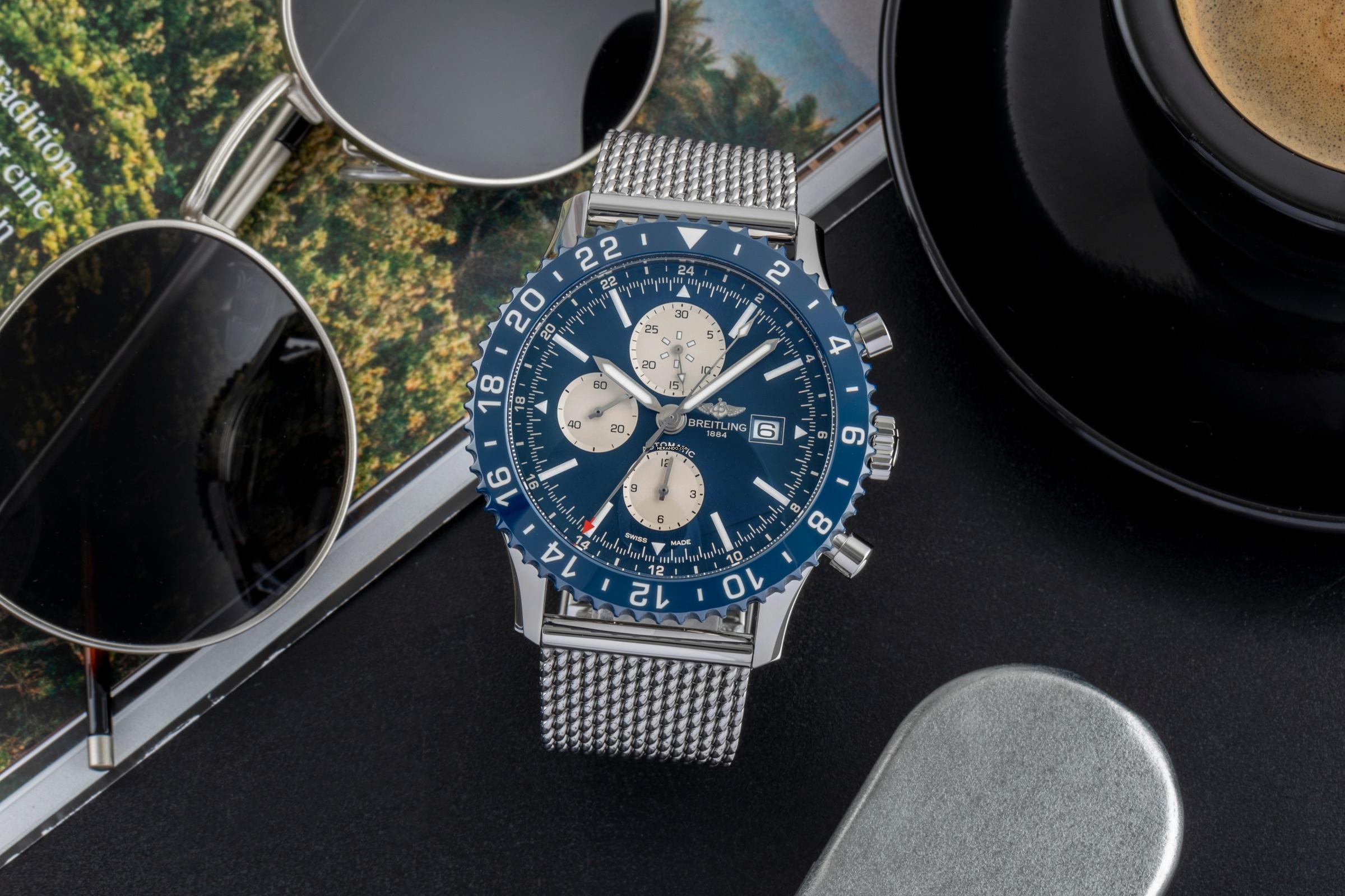 Breitling Chronoliner Chronograph Stahl Automatik Herren Ref. Y2431016/C970 B&P