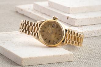 Thumbnail von Rolex Lady-Datejust Borke 18K (0,750) Gold Automatik Damen Oyster Ref. 6927 Box