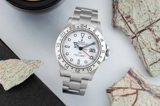 Thumbnail von Rolex Explorer II Polar White Dial Stahl Automatik Herrenuhr Ref. 16570T M-Serie