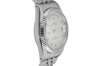 Thumbnail von Tudor Prince Date Day Automatik Edelstahl / Weissgold Diamonds Ref 76214 Papiere