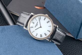 Thumbnail von Patek Philippe Calatrava de oro blanco de 18k (0,750) con cuerda manual, reloj de caballero, ref. 3520/D