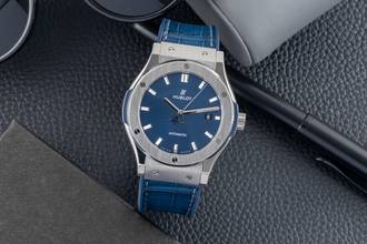 Thumbnail von Hublot Classic Fusion Blue Titan Automatik Herrenuhr 542.NX.7170.LR B&P