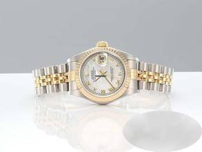 Thumbnail von Rolex Lady-Datejust Edelstahl Gelbgold 750 Perlmutt Automatik Gold Stahl Damen Stainless Steel 18kt Yellow Gold Jubilé-band Chronometer Oyster