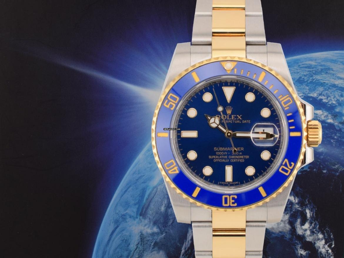 Rolex Submariner Date 116613lb Like New 2015 - Full Set