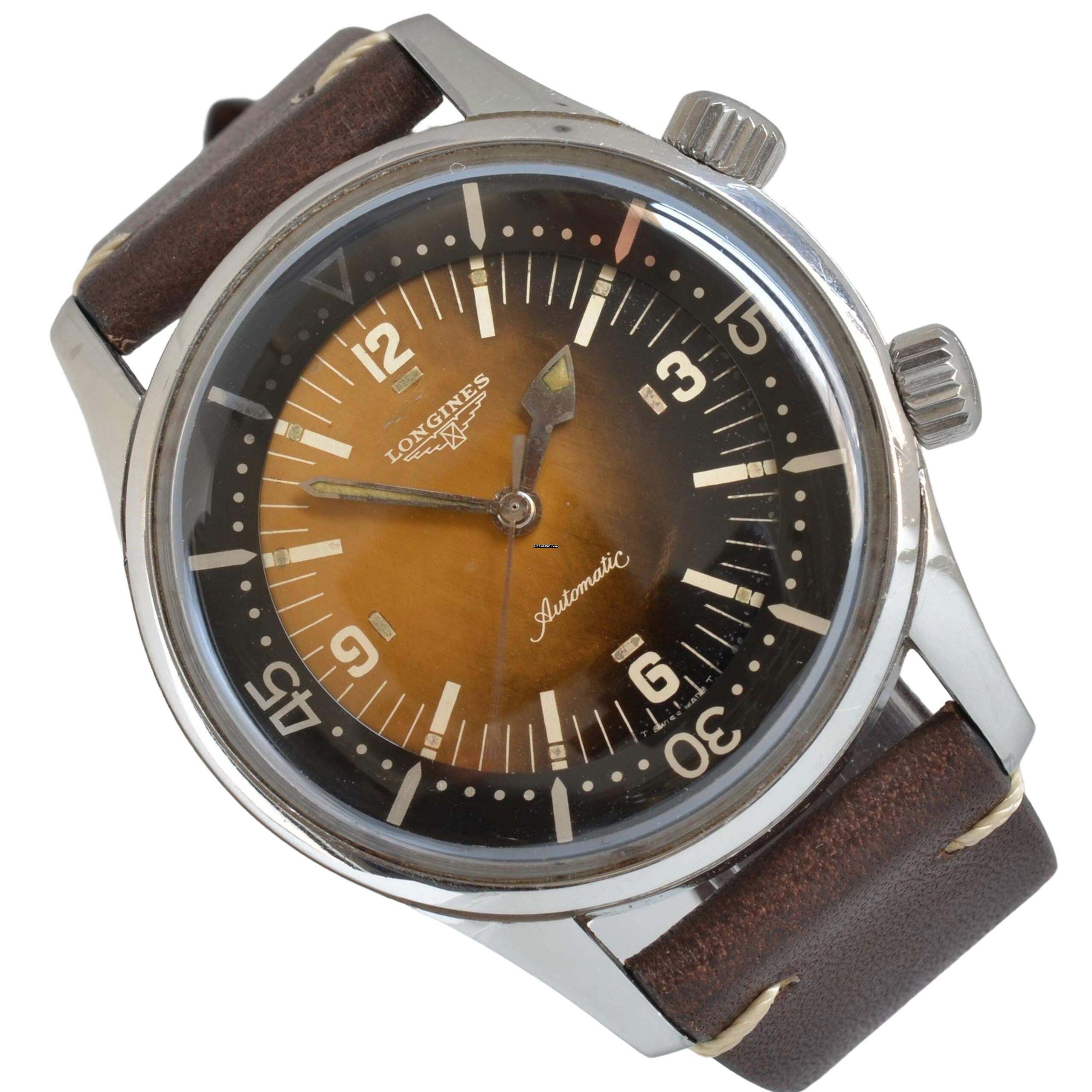 Longines Legend Diver 7042 Jumbo Tropical brown dial 1961