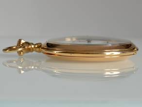 Thumbnail von Omega Taschenuhr Pocket watch open face rose gold 14KT Very Rare